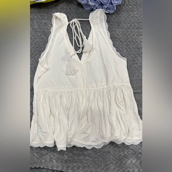 Forever 21 White Ruffled Peplum Blouse - Picture 12 of 16